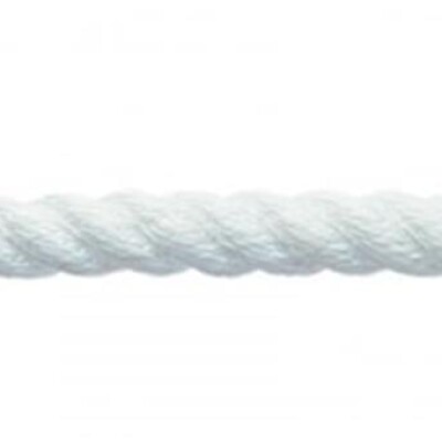 Beyaz polyester 8 kollu halat, 12mm